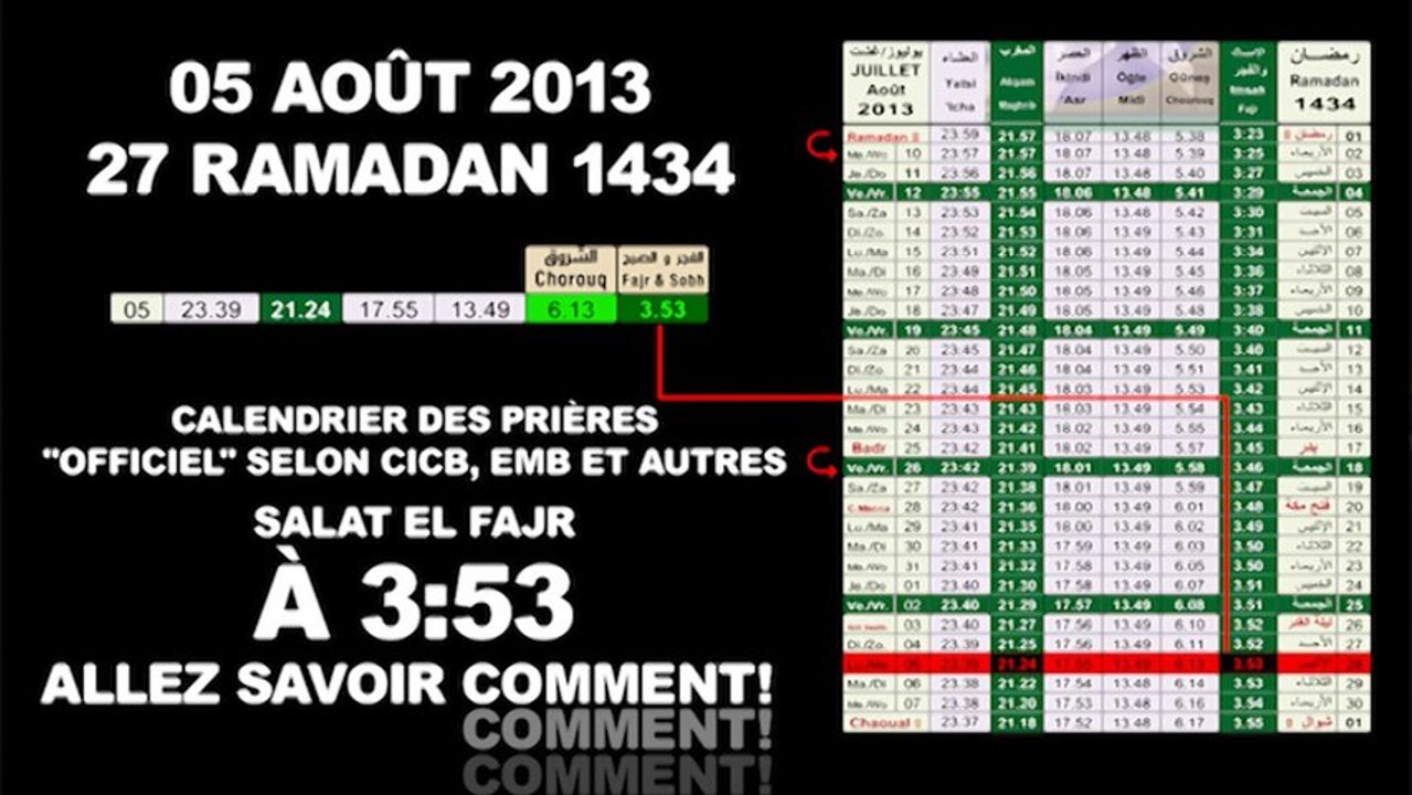Fajr Belgique 05 août 2013 - Test près de DROGENBOS vérifions le 3h53 du CICB, EMB