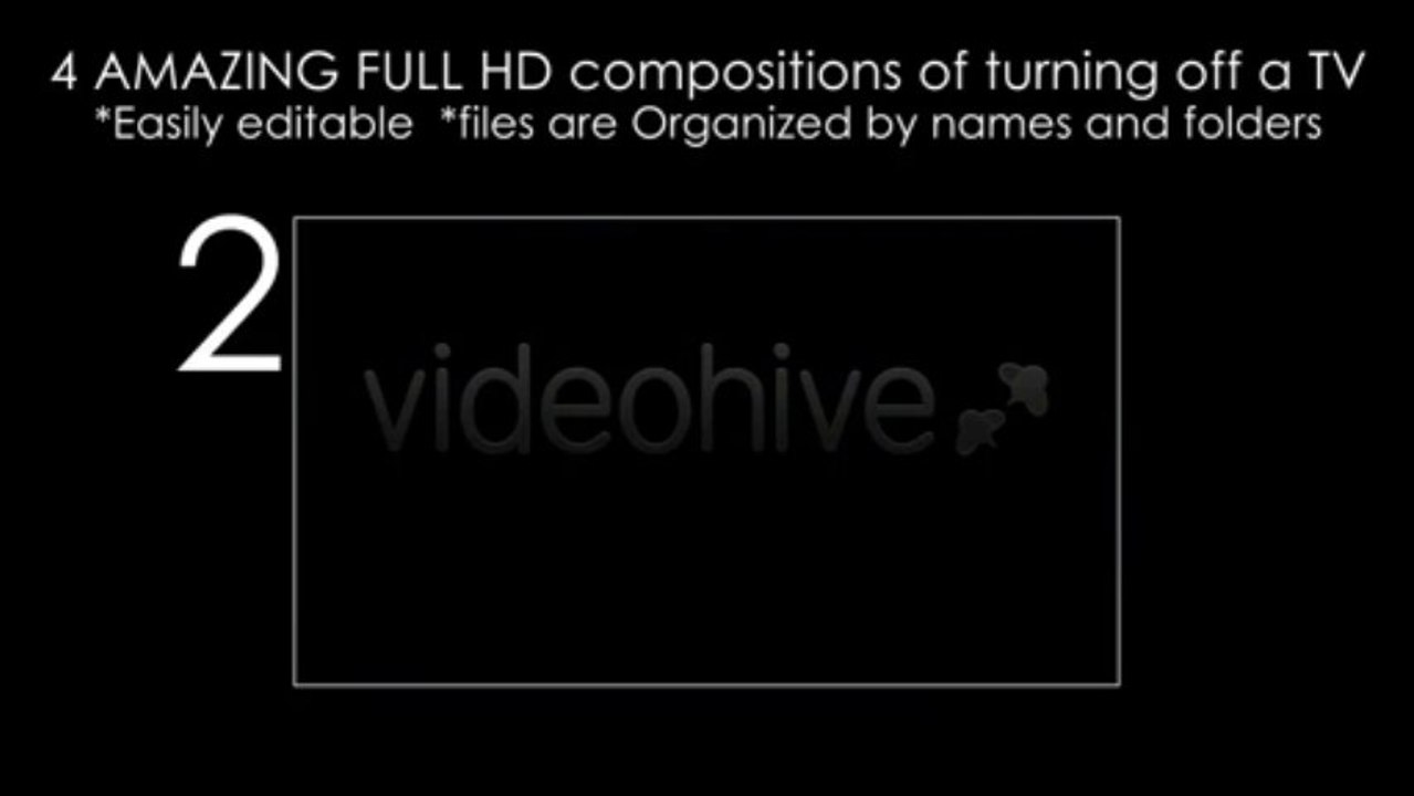After Effects Project Files - 4 Flares of turning off a TV - VideoHive