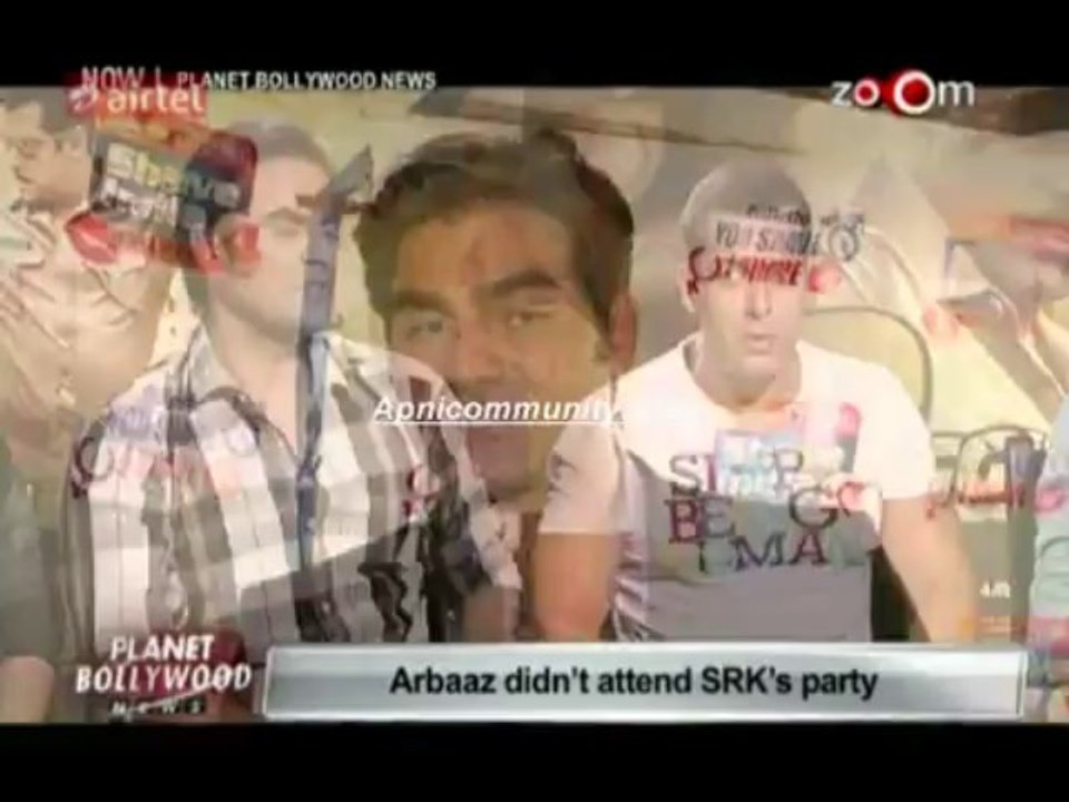 Arbaaz didn't attend SRK's party-Special Report-20 Aug 2013