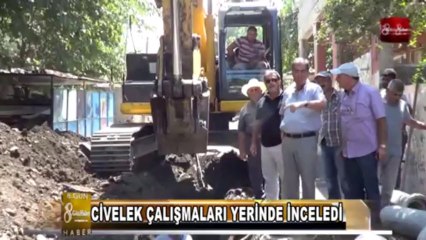 BAŞKAN CİVELEK YAĞMUR SUYU DRENAJ ÇALIŞMALARINI İNCELEDİ 8.GÜN HABER