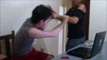 So funny and ridiculous fight between mother and son. Dumb!