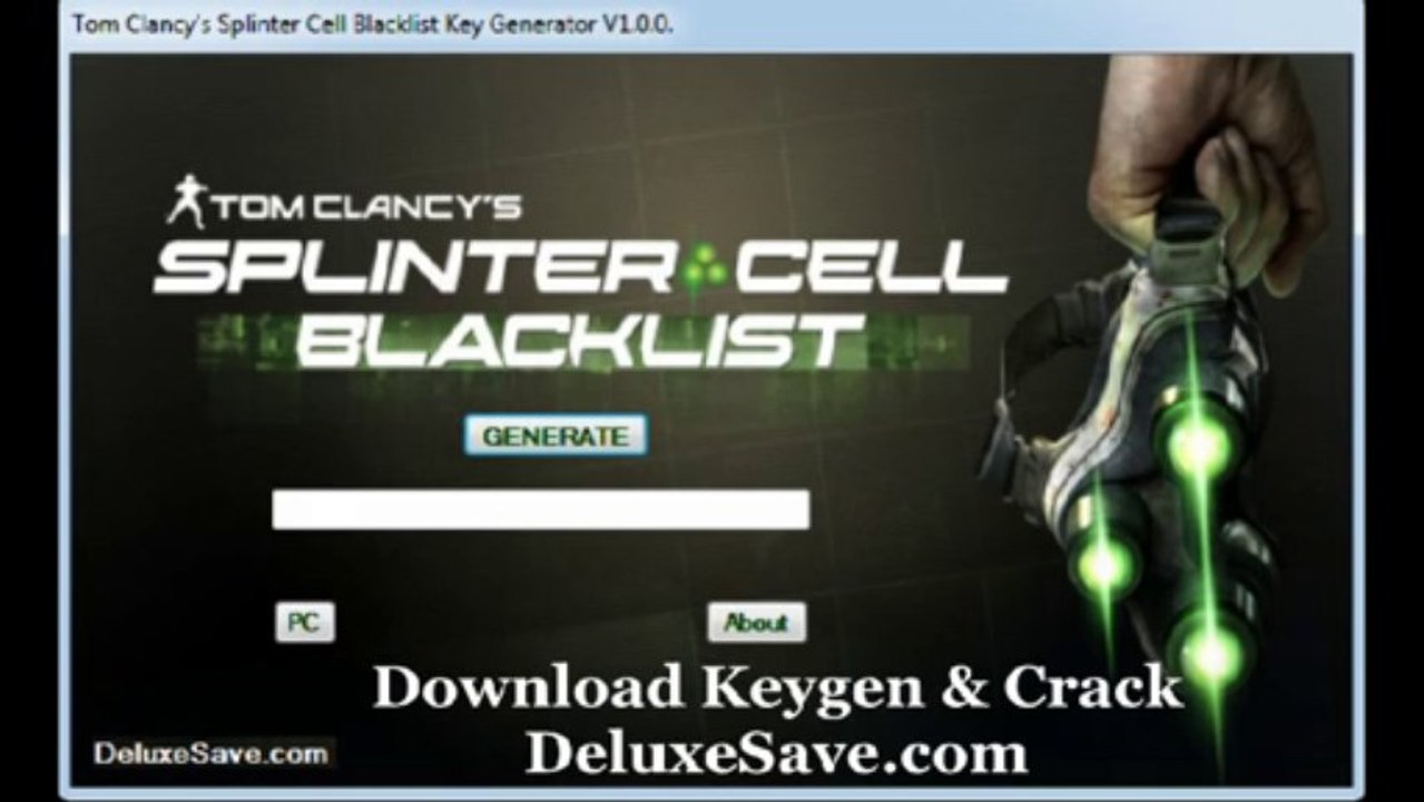 Tom Clancy's Splinter Cell Blacklist Keygen + Crack [ds]