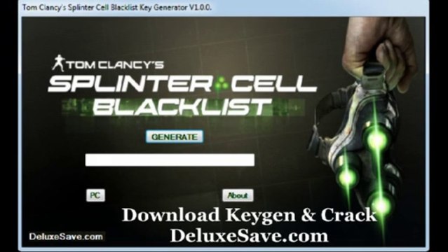 [Working] Tom Clancy's Splinter Cell Blacklist Key Generator + Crack