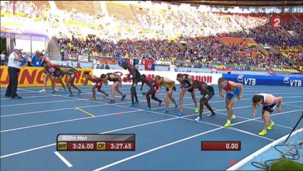 Demi-finales 1500m (H) - ChM 2013 athlétisme (Tahri, Carvalho)
