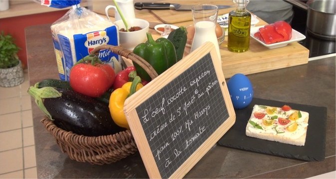 L'oeuf cocotte express, crème de St Môret au poivron, pain 100% Mie Harrys à la tomate - 750 Grammes