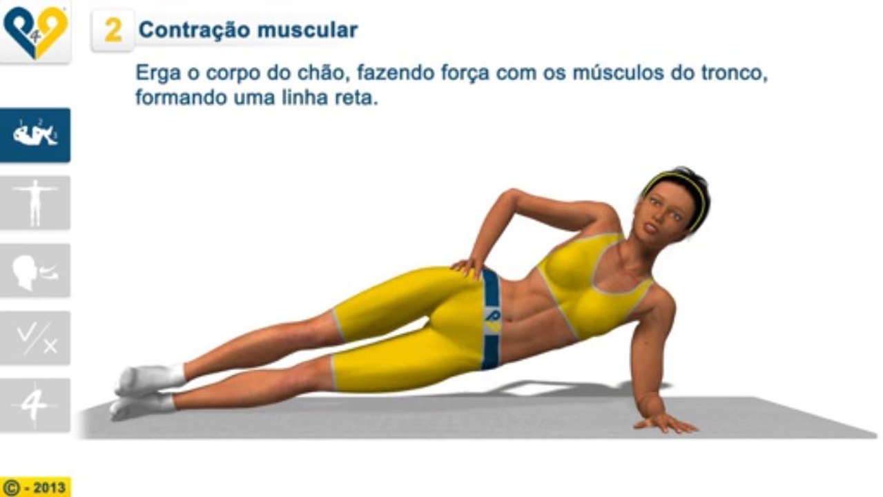 Plank lateral apoiado no cotovelo