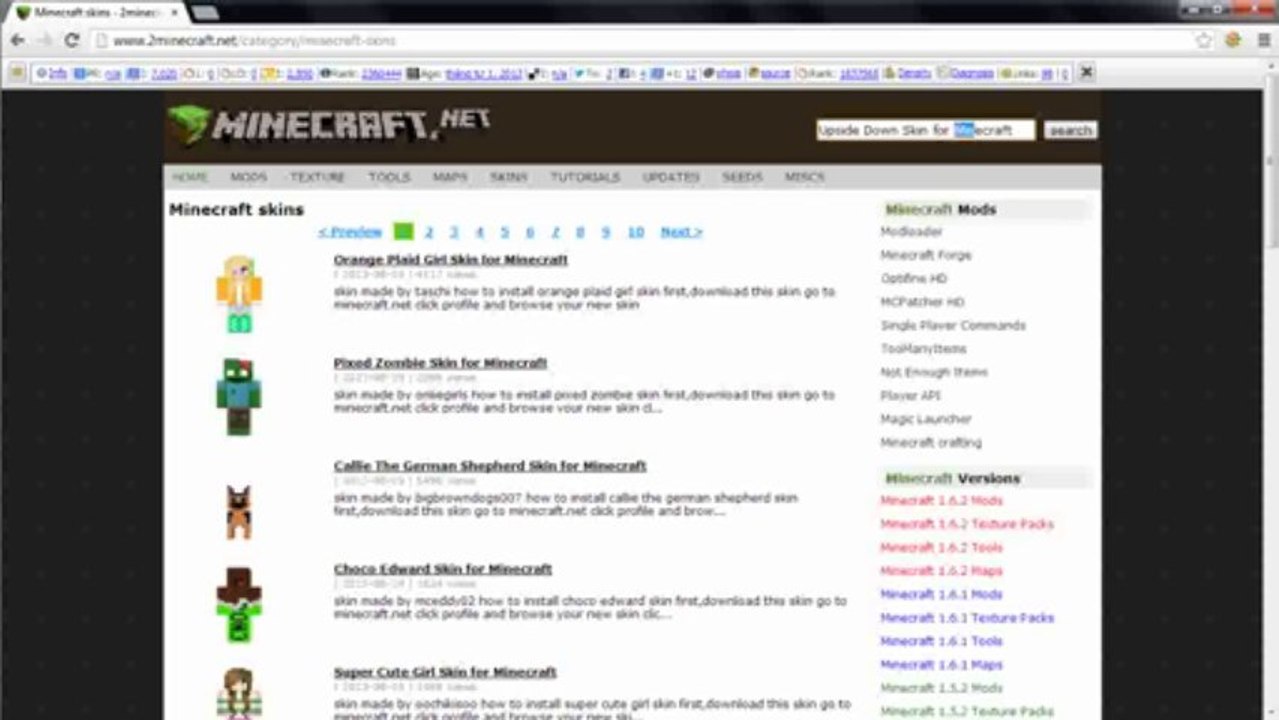 Upside Down Skin for Minecraft