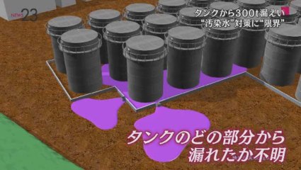20130820福島第一原発_タンクから300ｔ漏洩し、地面が100mSv
