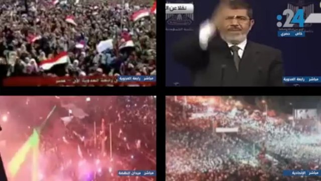خاص حصري: خطاب مرسي لأنصاره مباشرة في رابعة العدوية