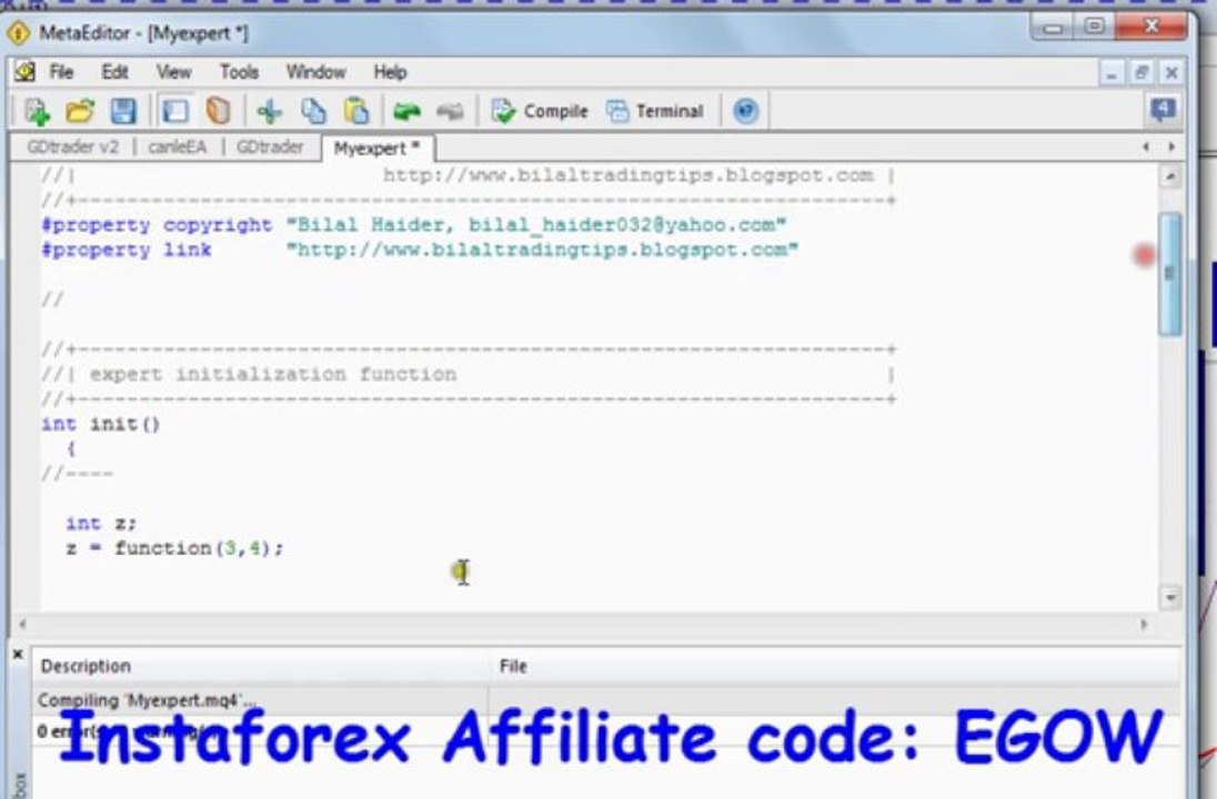 Mql4 Programming tutorial 16 - Functions with arguments.