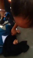 A woman in niqab hit by the sniper by army in Egypt Its Really Sad