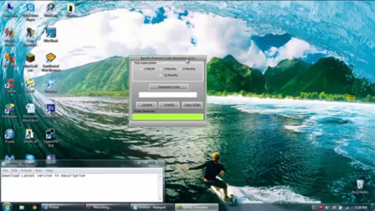 spotify premium code generator 2013