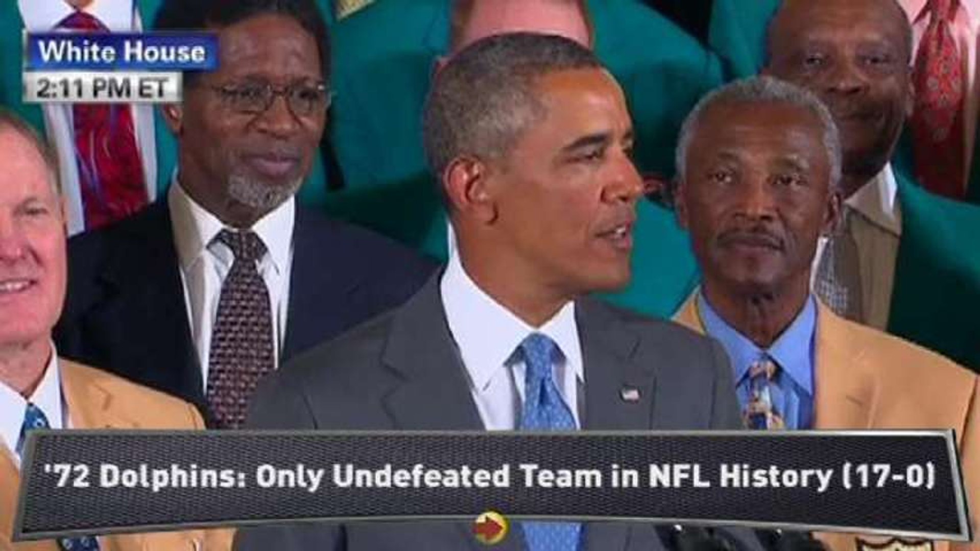 ⁣President Obama Honors 1972 Dolphins