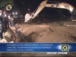 Así continua Hidrocapital labores en El Cafetal