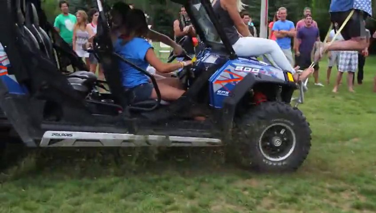 Catapulte humaine tirée par un quad - Sensations garanties !