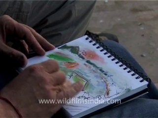 1384.Little girl singing, Pushkar