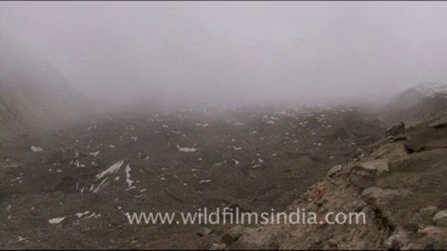 1732.Gangotri glacial moraine from above...