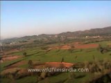 2068.View of agriculture fields in Manali from the air