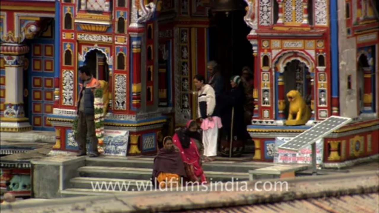 2184.Badrinath temple in the Himalaya