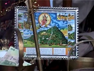 2208.Sadhu baba listening music during havan