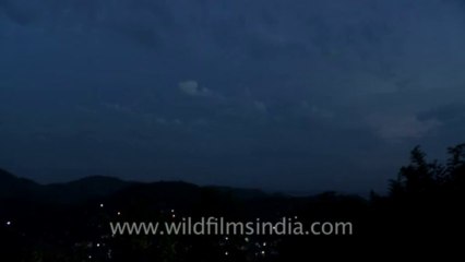 2251.Monsoon clouds time lapse at Kamakhya