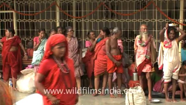 2302.Baba with long hair at Kamakhya temple