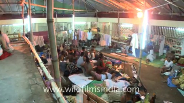 2331.Aghori baba relaxing in the ambubachi mela of Guwahati