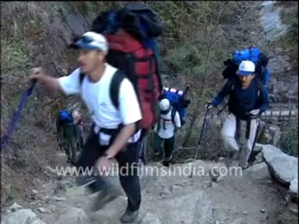 236.Trekking in Nepal Himalayas