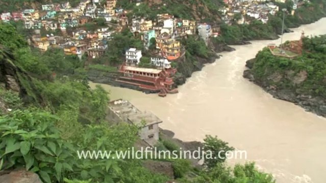 2360.Alaknanda and Bhagirathi confluence at Devprayag