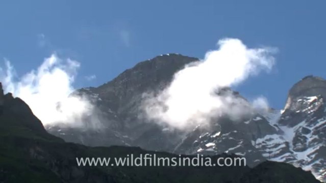 2370.Monsoon clouds swirl over Garhwal's high peaks!