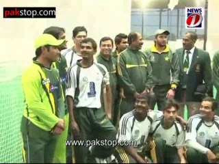 Pakistan Cricket Team with Pakistan Disabled Cricket Team