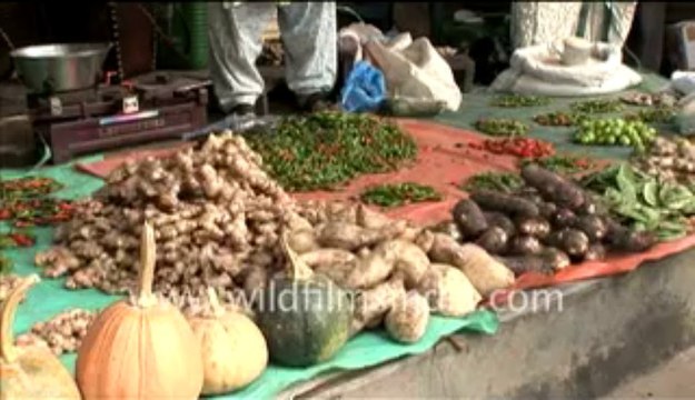 2756.Local vegetable market in Arunachal Pradesh