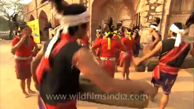 2817.Tribal dance of the Garos