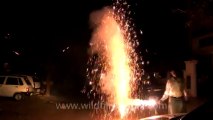 2847.Bursting crackers on Diwali