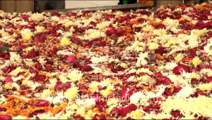 698.Abandoned Ganesh idols in the sea off Mumbai