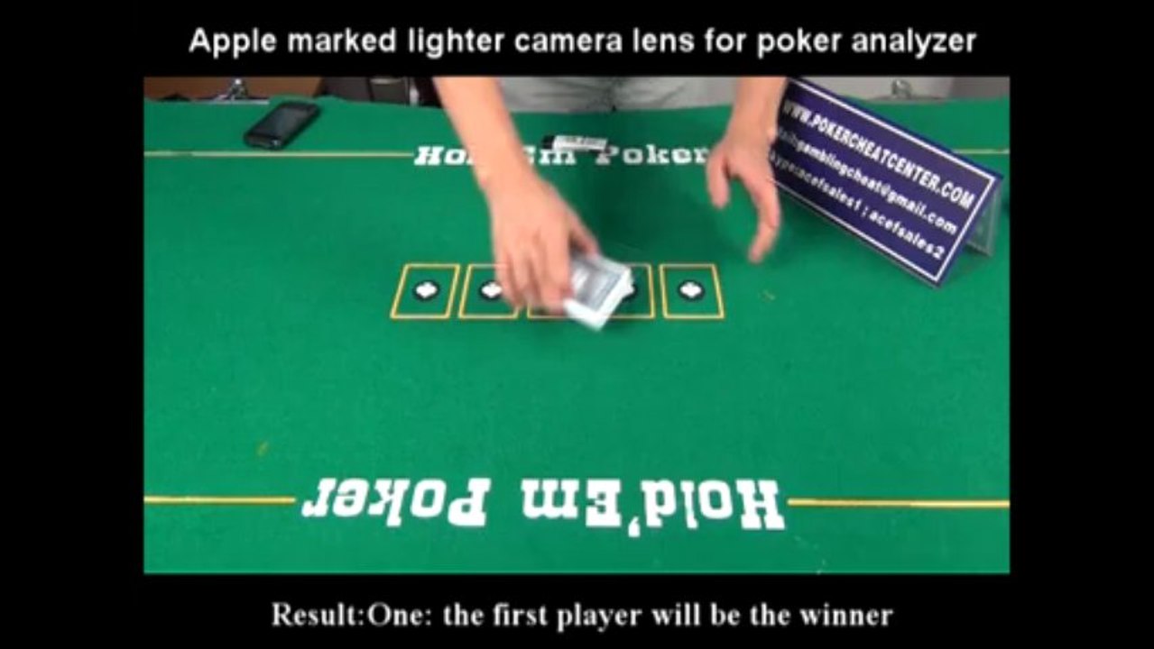 Apple marked lighter spy camera lens for poker analyzer