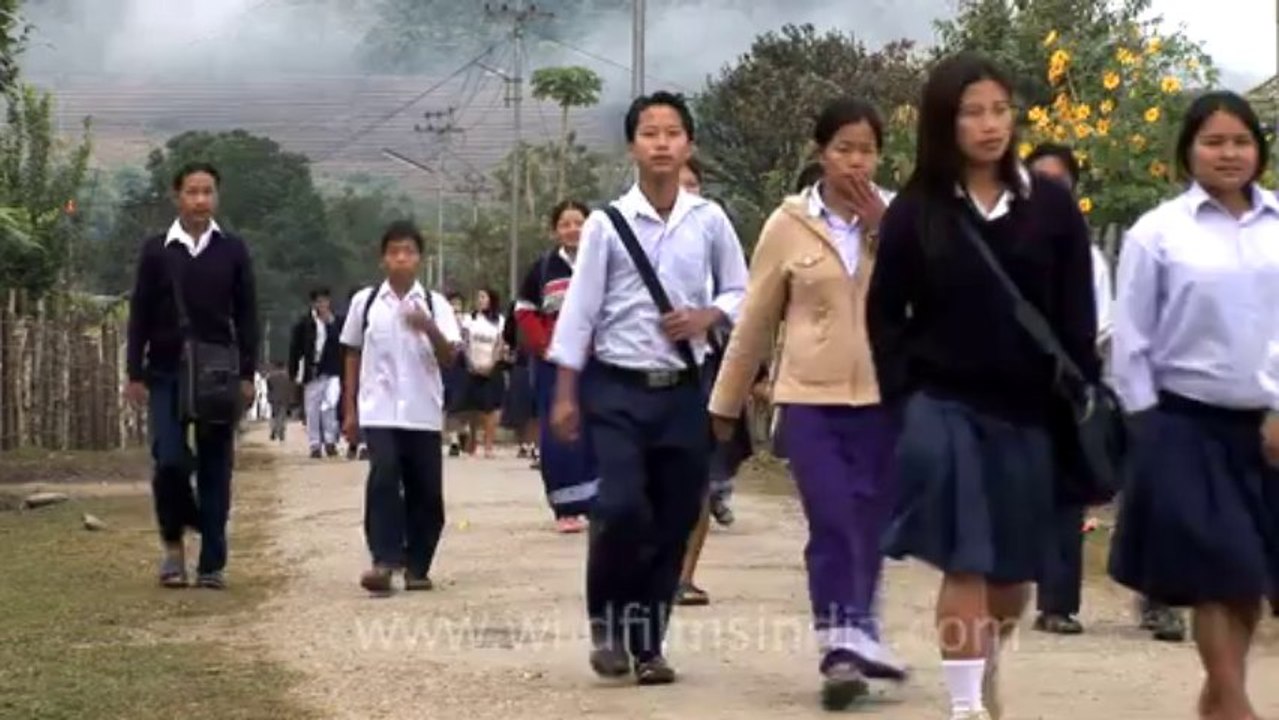 children going school