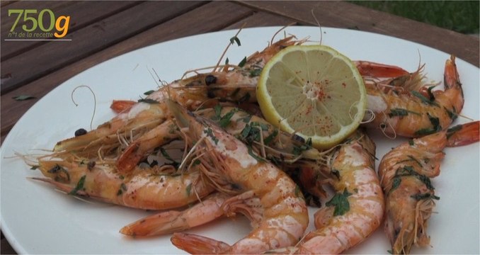 Recette de Gambas à la plancha - 750 Grammes