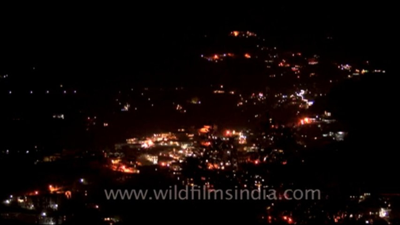 night view of landour