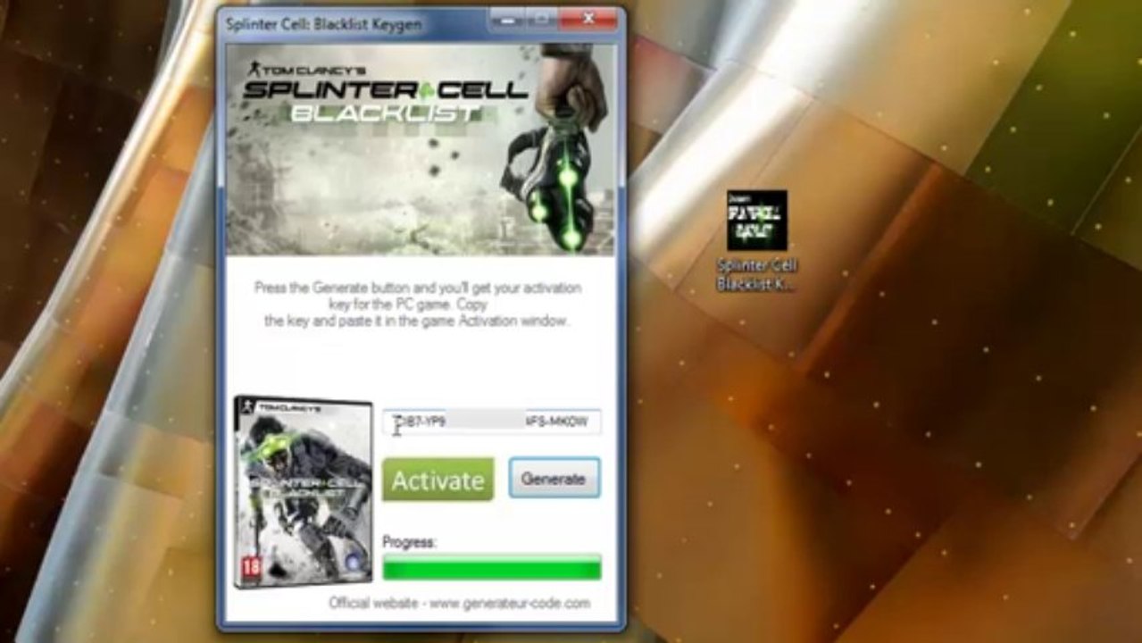 Splinter Cell Blacklist official key generator