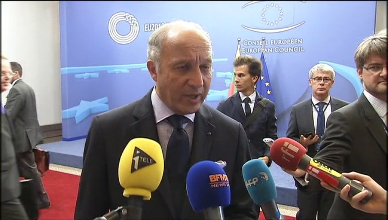 Syrie / Egypte : Interview de Laurent Fabius (Bruxelles, 21.08.2013)