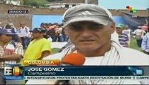 Fuerza pública reprime durante el Paro Nacional Agrario en Colombia