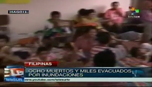 Ocho muertos y miles de evacuados por las inundaciones en Filipinas