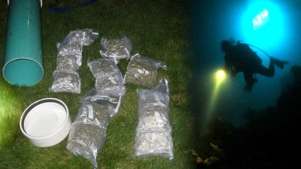 SCUBA Diver Smuggles Pot Across Border Underwater