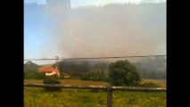 Incendio en Aboño, concejo de Carreño, Asturias