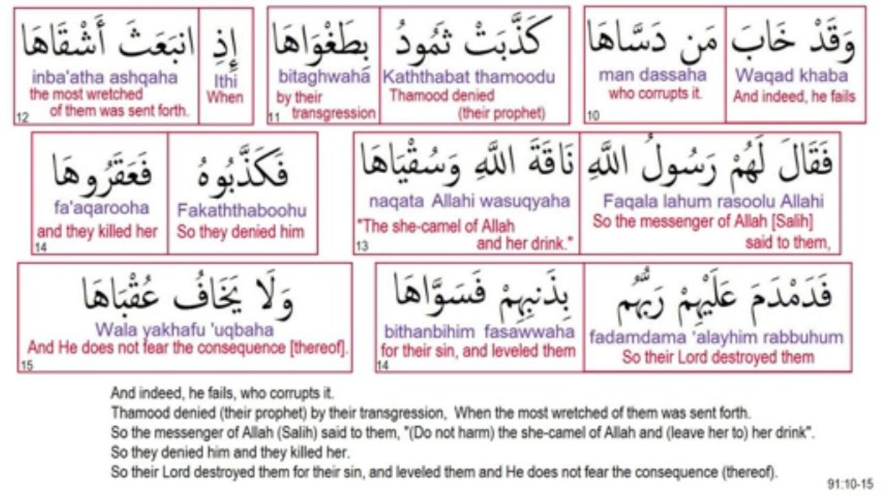 Surah 91 Ash Shams The Sun Recited by Minshawi - YouTube
