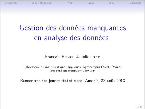 Gestion des données manquantes en analyse des données (méthodologie)