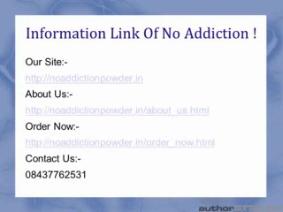 No Addiction | Order No Addiction Powder