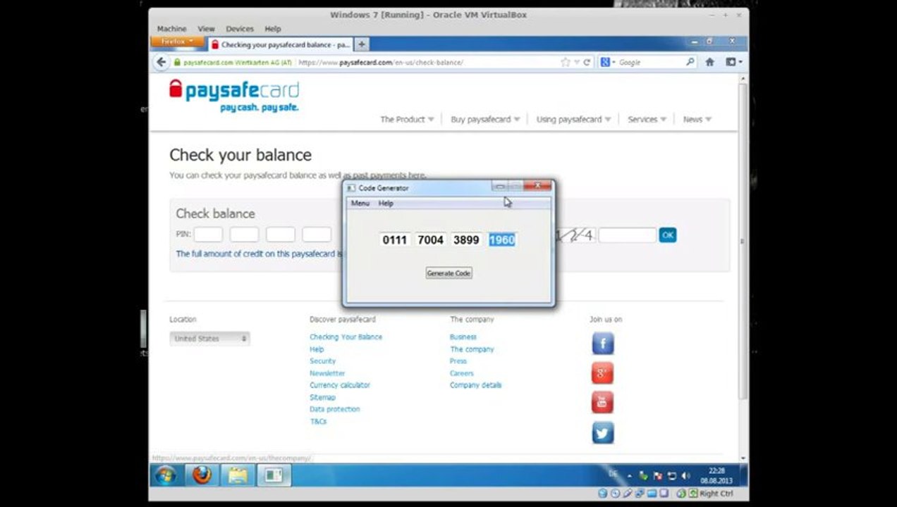 Paysafe Card code generator [2013] download no survey - 100%