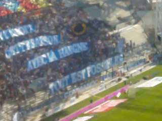 OM-Evian 2013/2014 : Entrée des joueurs filmée de la nouvelle tribune Ganay